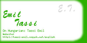 emil tassi business card